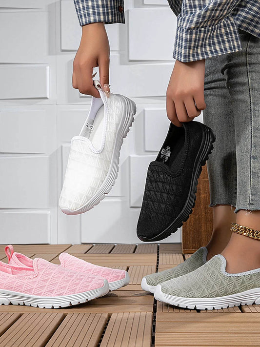 Breathable Mesh Slip-On Sneakers - Tredona LLC