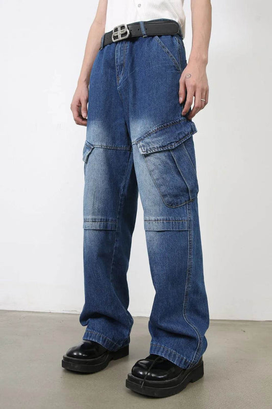 Men's Baggy Jeans with Pockets - Tredona LLC