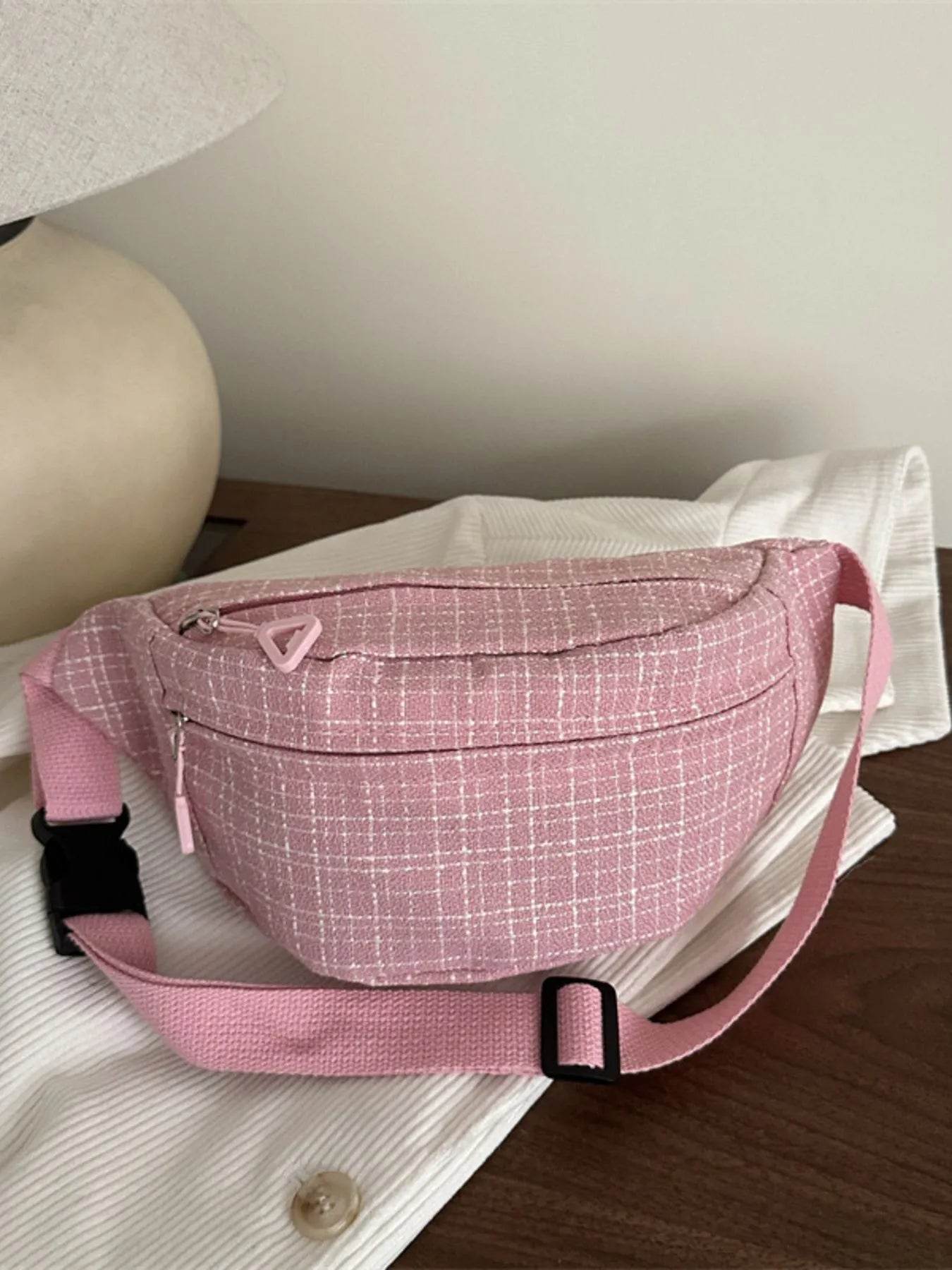 Plaid Pattern Crossbody Bag - Tredona LLC