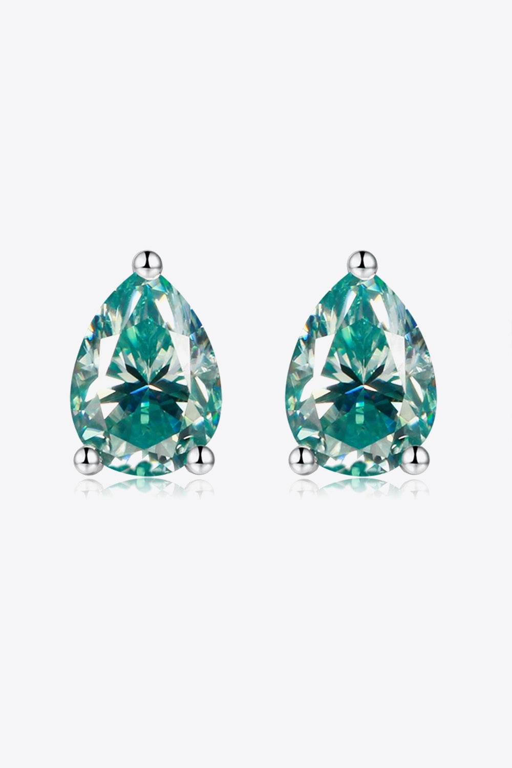 2 Carat Moissanite Teardrop Earrings - Tredona LLC