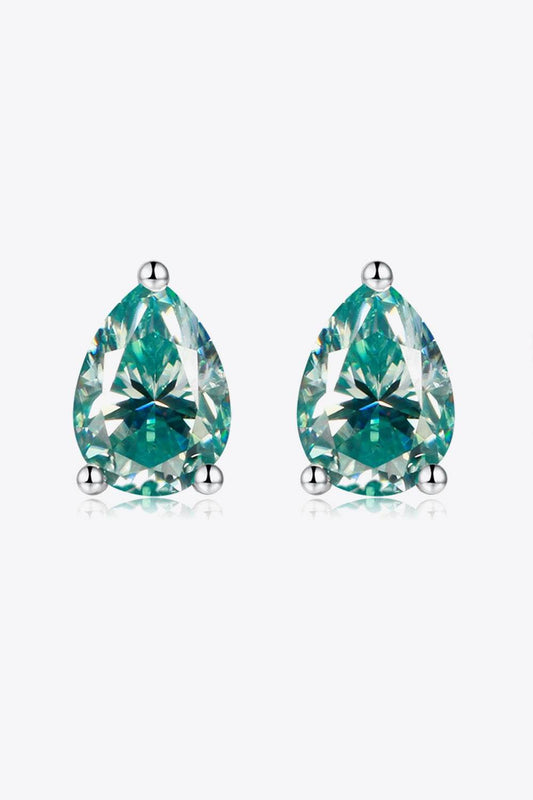 2 Carat Moissanite Teardrop Earrings - Tredona LLC