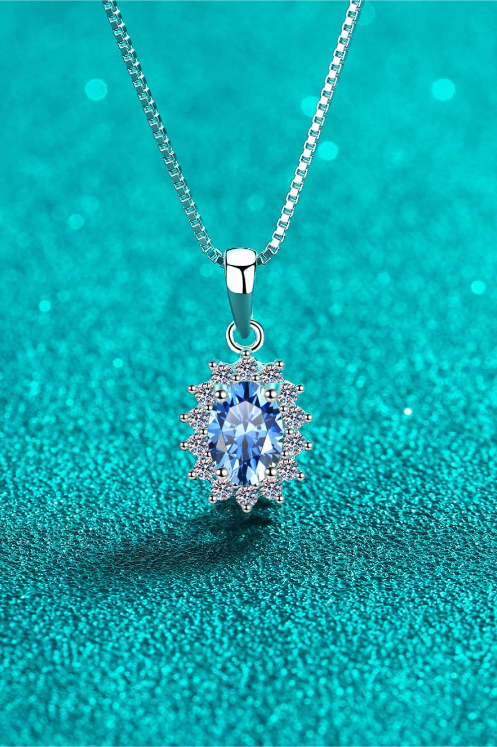 1 Carat Moissanite 925 Sterling Silver Necklace - Tredona LLC