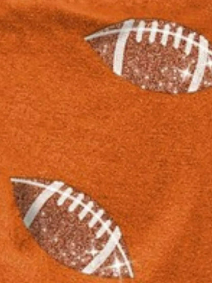 BiBi Football Sequin Embroidery Vintage Washed Top - Tredona LLC