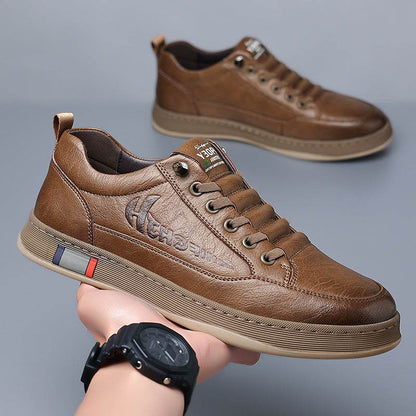 New Breathable All-matching Casual Men's Leather Shoes - Tredona LLC