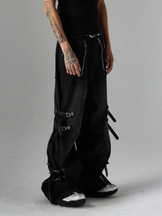 Men's Washed Jeans with Pockets - Tredona LLC