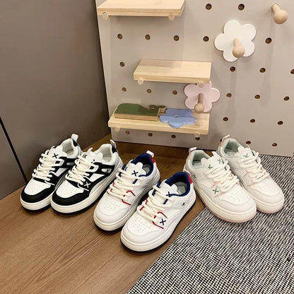 Round Toe Lace Up Sneakers - Tredona LLC