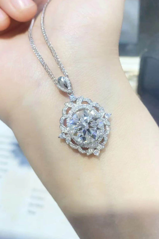 5 Carat Moissanite 925 Sterling Silver Necklace - Tredona LLC