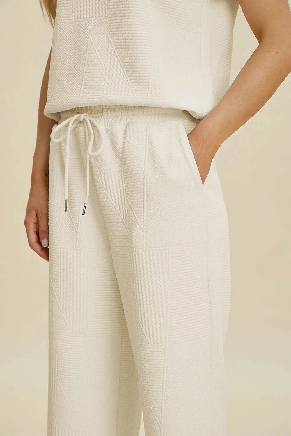 Double Take Full Size Collared Neck Short Sleeve Top and Pants Set - Tredona LLC