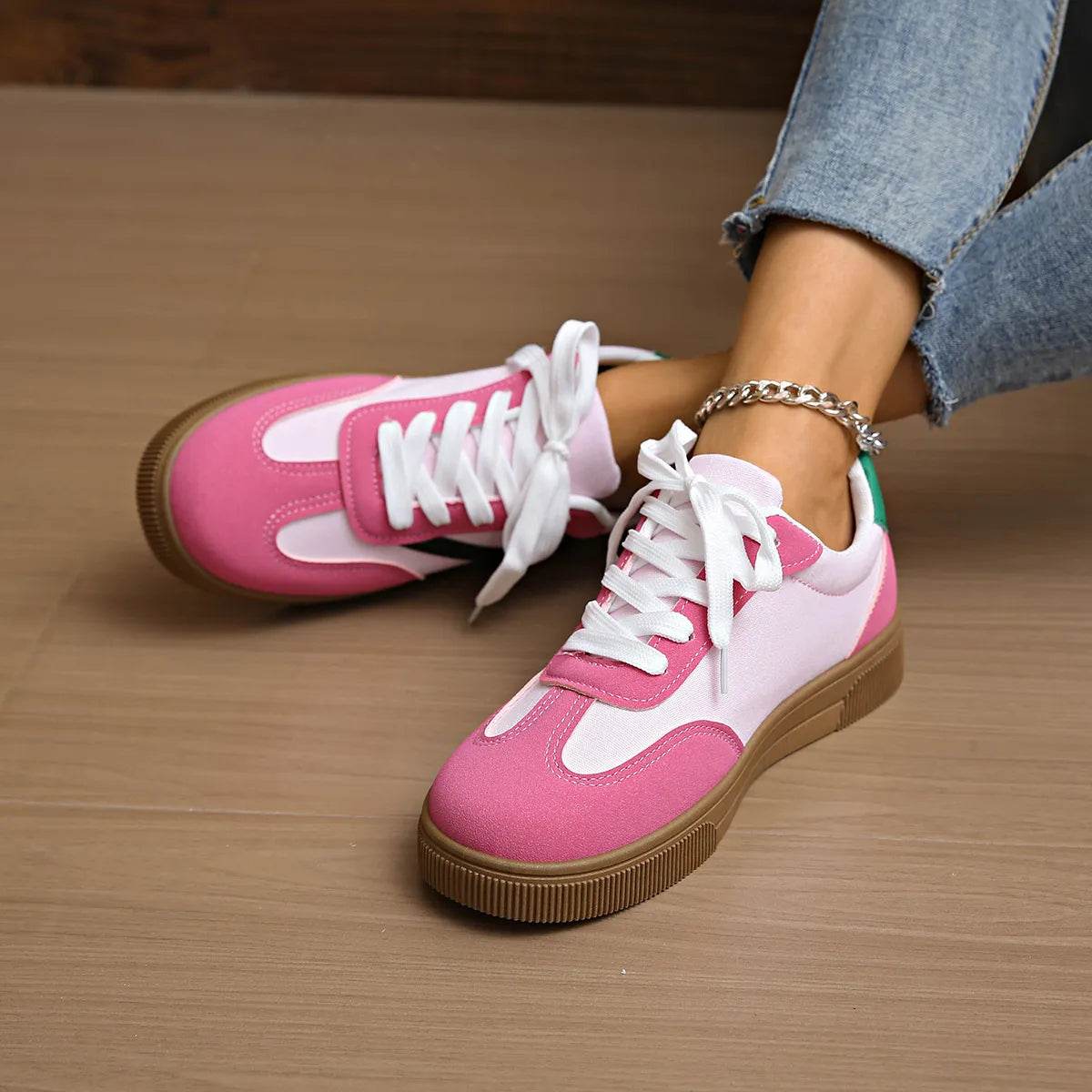 Lace Up Platform Sneakers - Tredona LLC