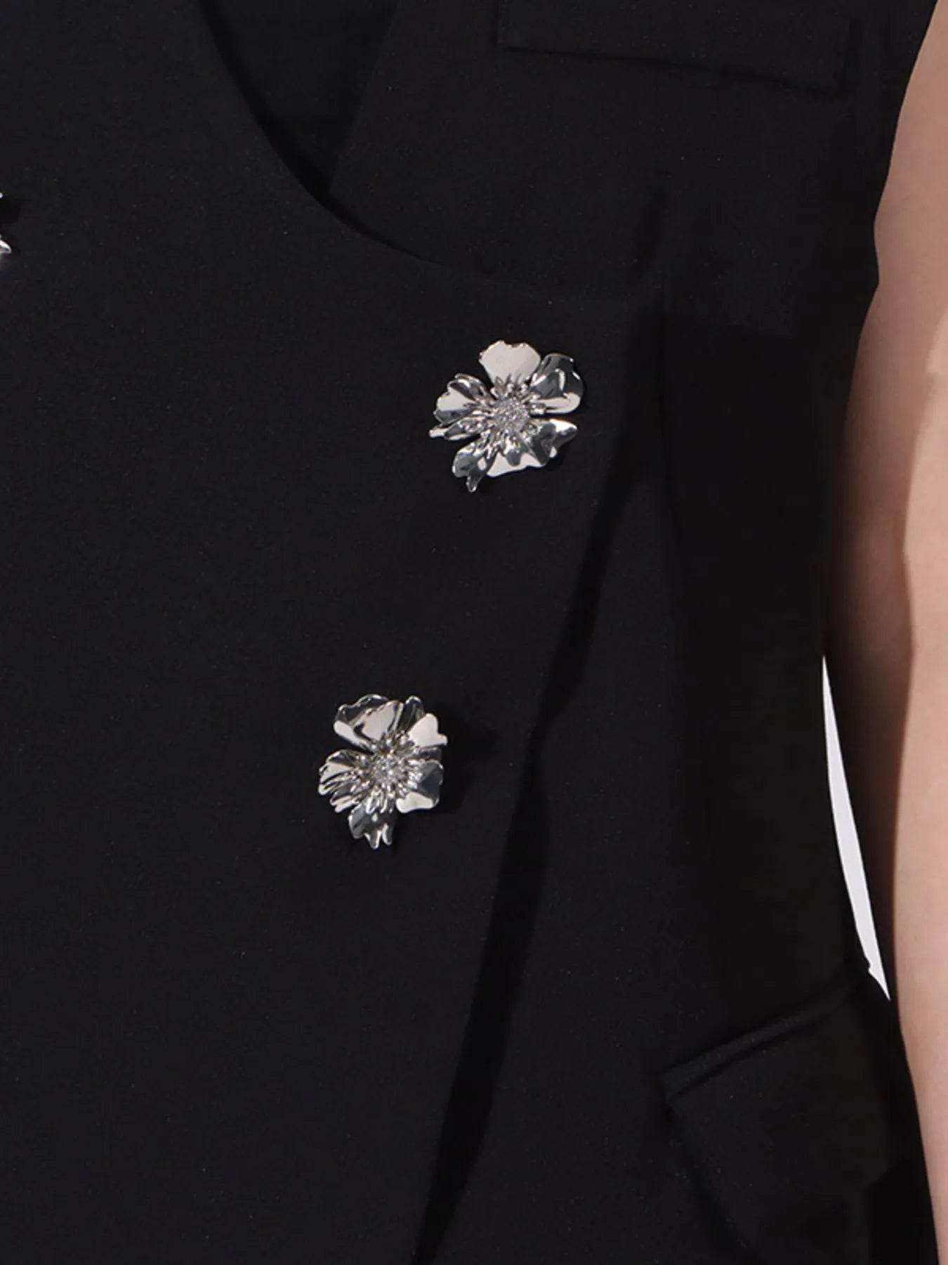 Flower Sleeveless Vest and Skirt Set - Tredona LLC