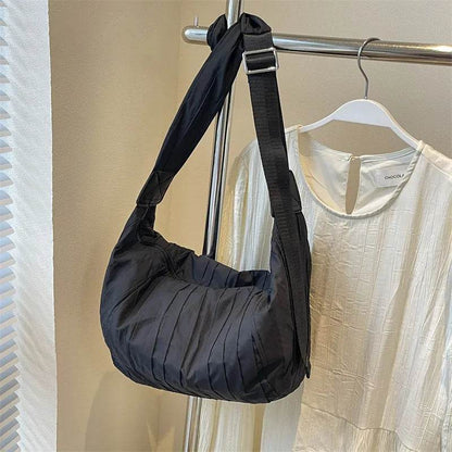 Pleated Dumpling Crossbody Bag - Tredona LLC