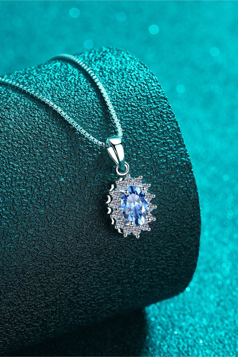 1 Carat Moissanite 925 Sterling Silver Necklace - Tredona LLC