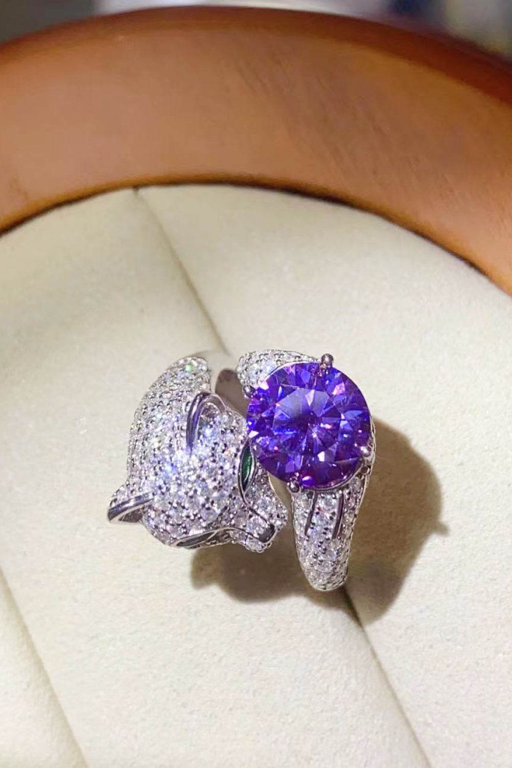 2 Carat Moissanite Adjustable Animal Bypass Ring - Tredona LLC