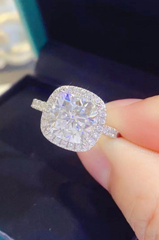 3 Carat Moissanite 925 Sterling Silver Square Ring - Tredona LLC