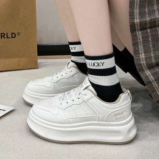 Round Toe Platform Sneakers - Tredona LLC