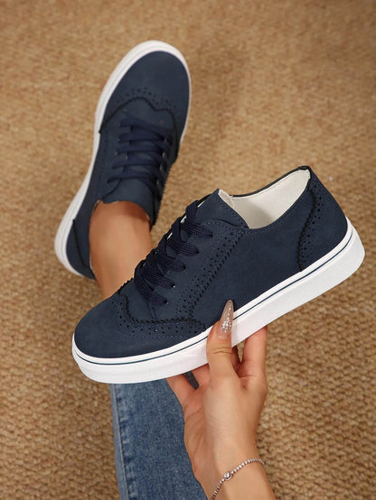 Lace Up Round Toe Platform Sneakers - Tredona LLC
