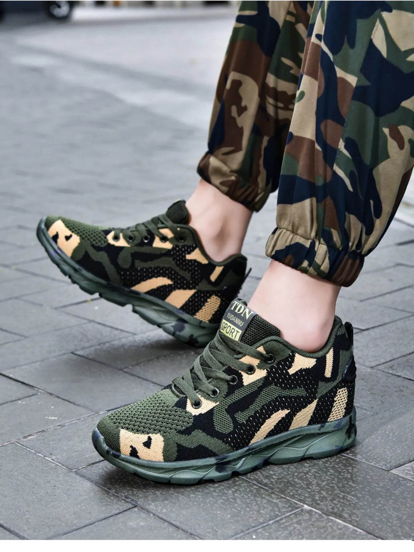 Camouflage Mesh Athletic Sneakers - Tredona LLC