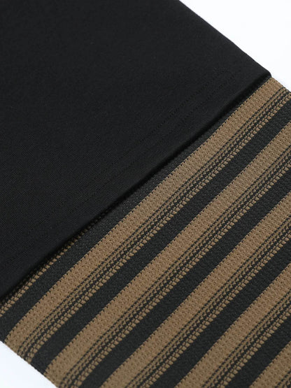 Men's Letter Graphic Striped Long Sleeve T-Shirt - Tredona LLC
