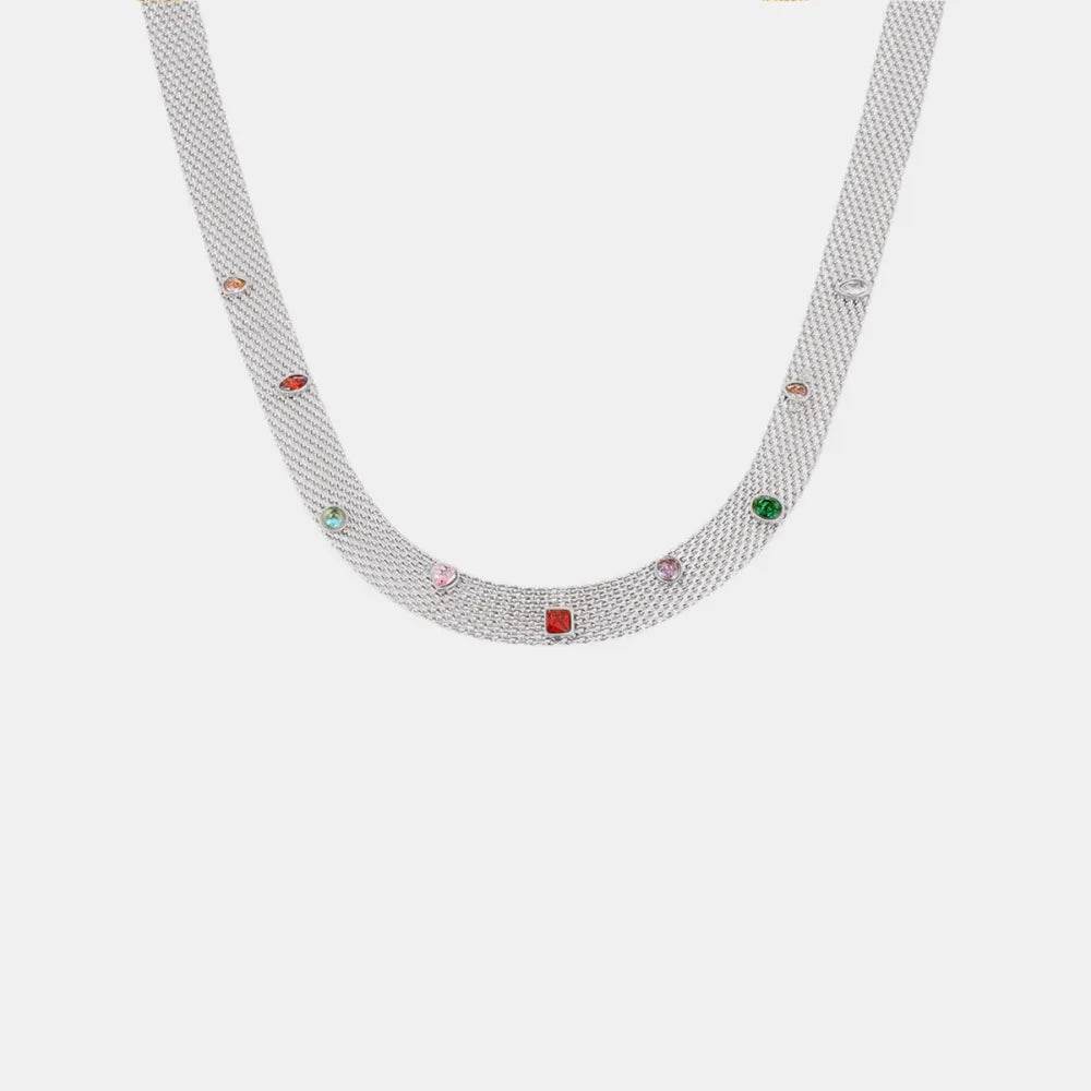Titanium Steel Zircon Necklace - Tredona LLC