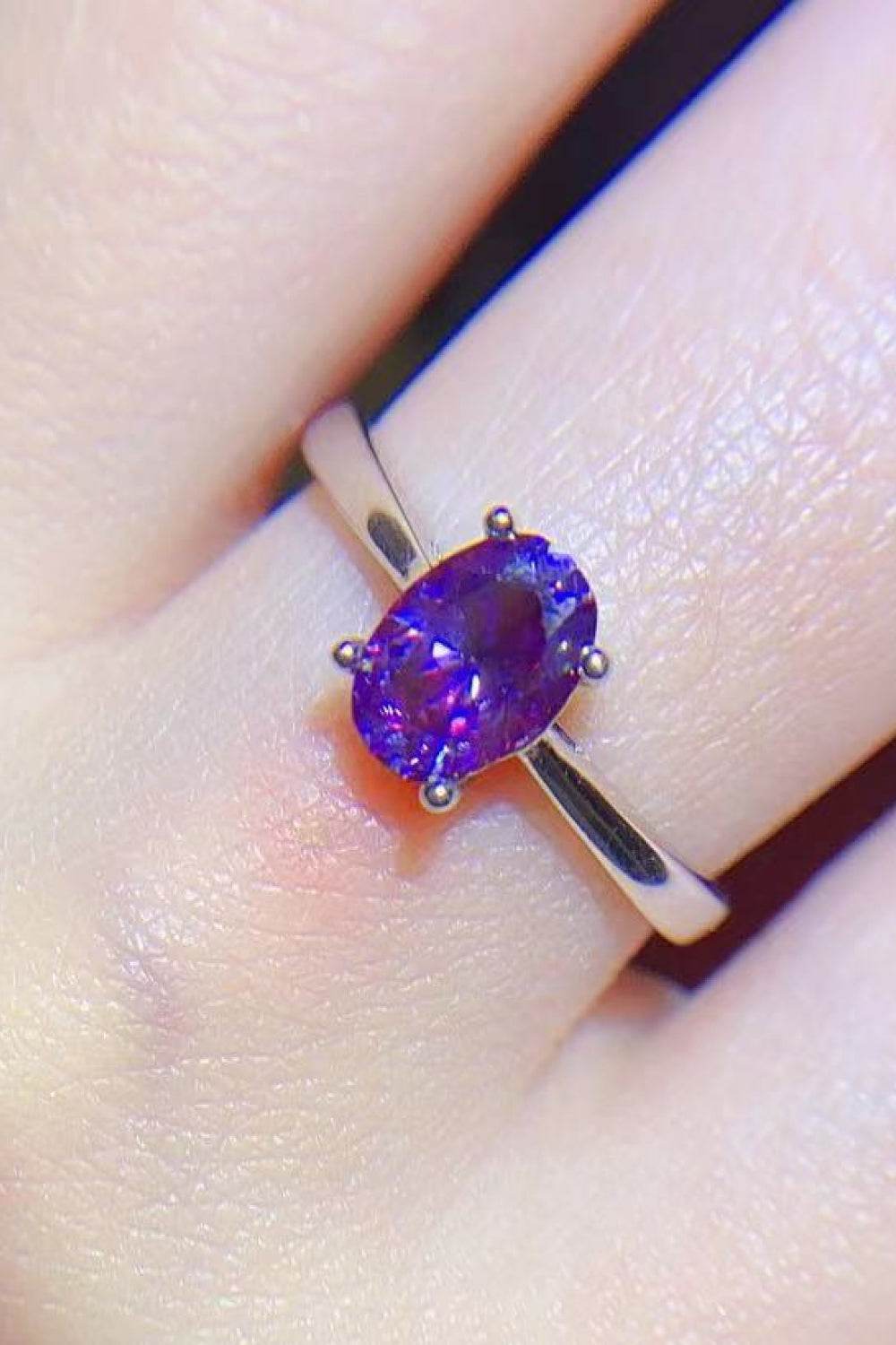 1 Carat Moissanite 4-Prong Solitaire Ring - Tredona LLC