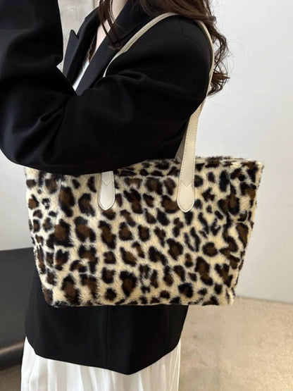 Leopard Fluff Tote Bag - Tredona LLC