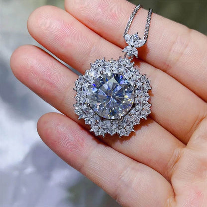 10 Carat Moissanite 925 Sterling Silver Necklace - Tredona LLC