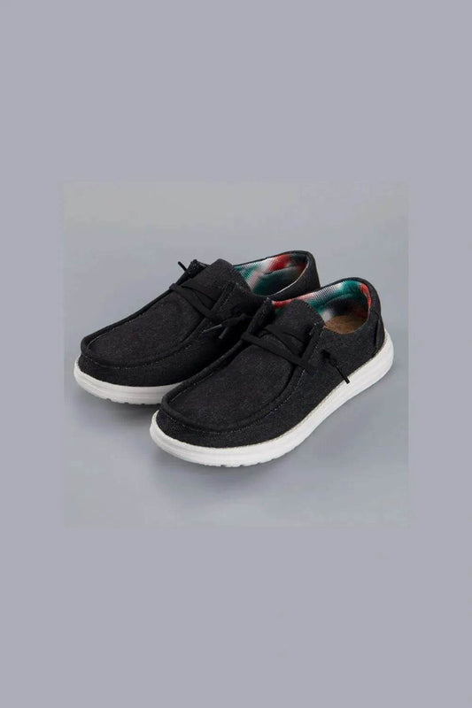 Round Toe Canvas Sneakers - Tredona LLC