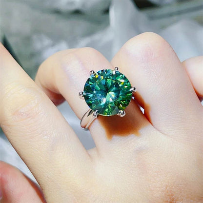 10 Carat Moissanite 925 Sterling Silver Ring - Tredona LLC