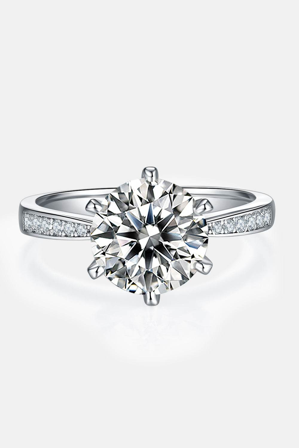 3 Carat Moissanite Side Stone Ring - Tredona LLC