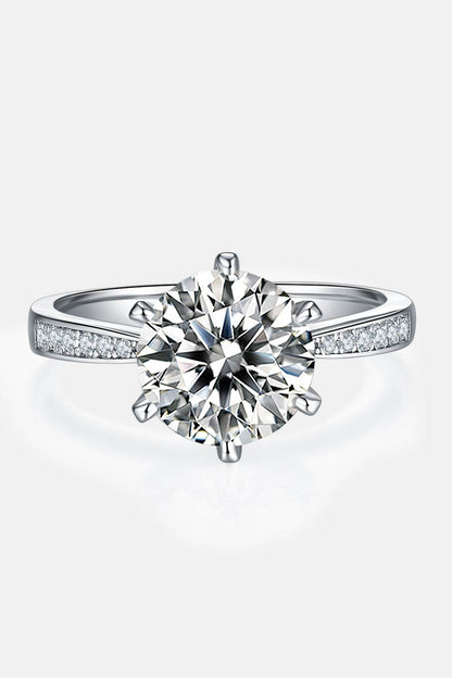 3 Carat Moissanite Side Stone Ring - Tredona LLC