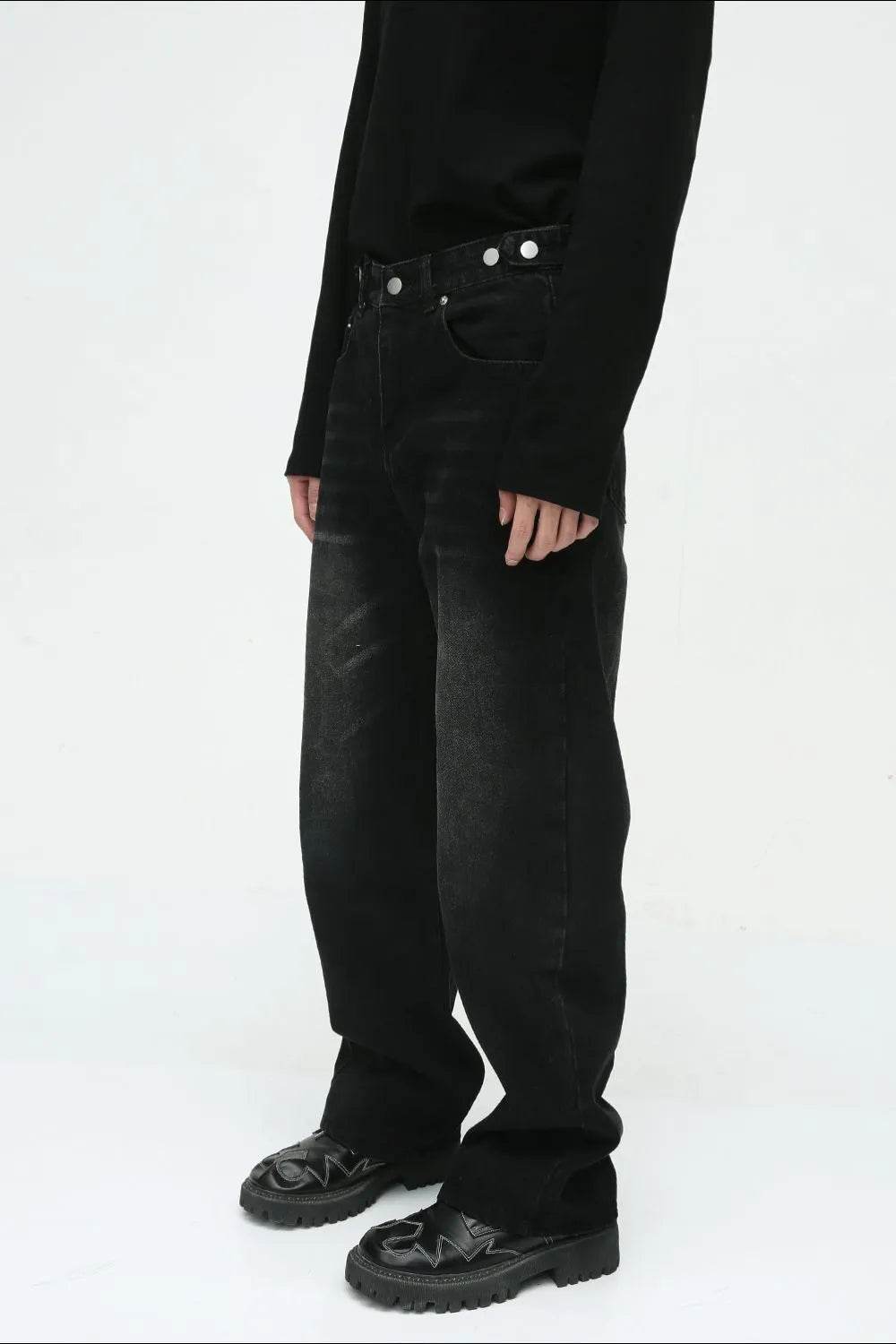Men's Washed Straight-Leg Jeans - Tredona LLC