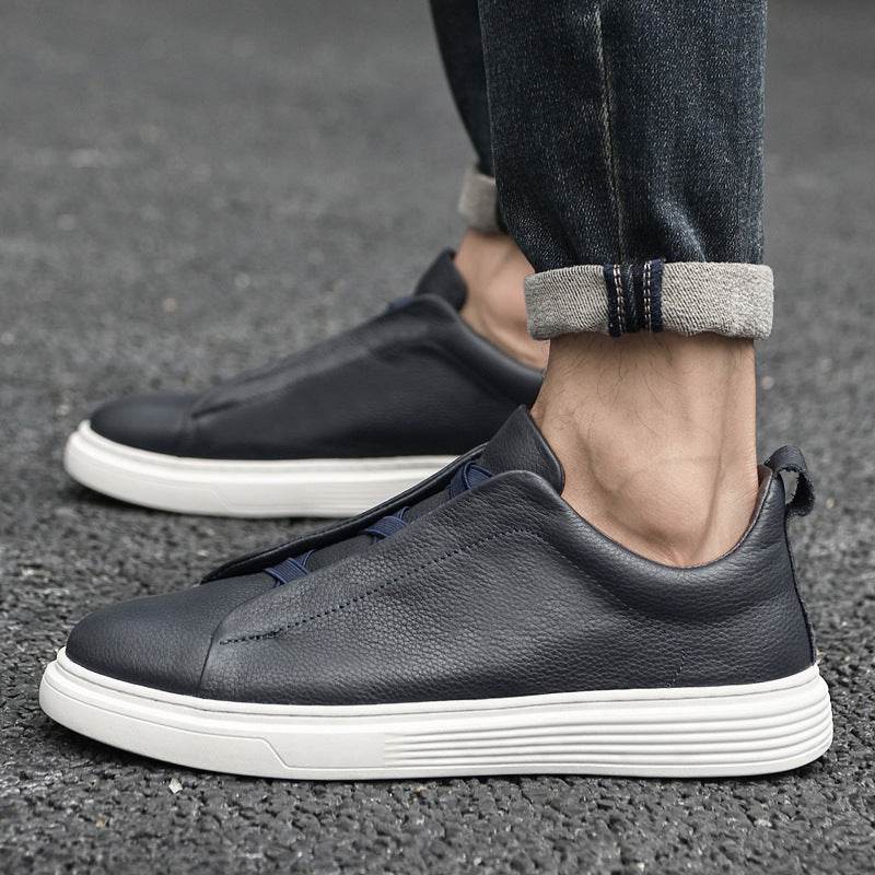 Men's Low Top Layer Cowhide Sports Board Shoes - Tredona LLC