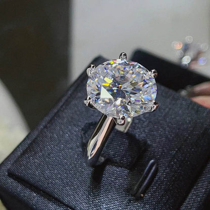 10 Carat Moissanite 925 Sterling Silver Ring - Tredona LLC