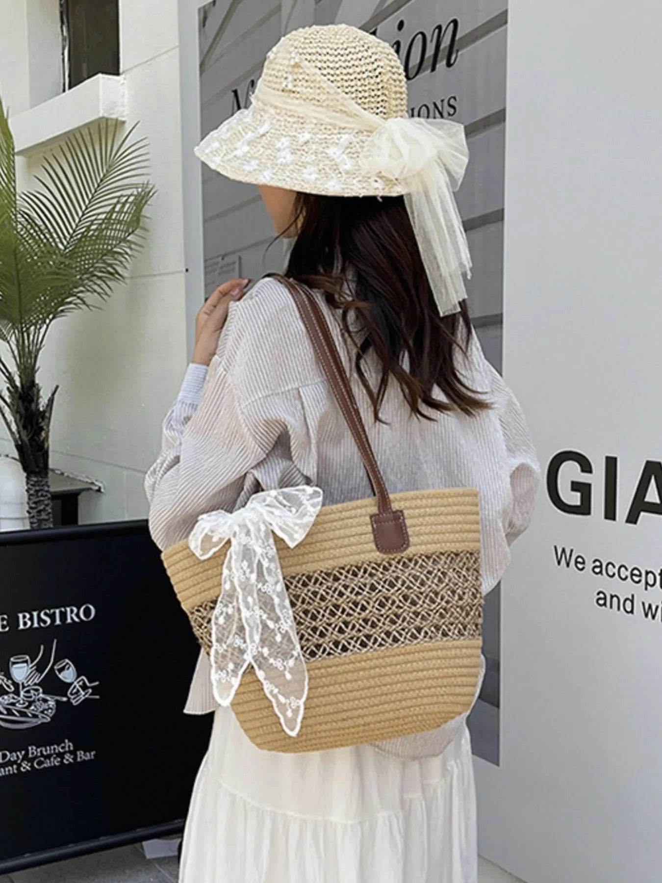 Woven Straw Shoulder Bag - Tredona LLC