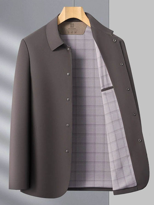 Men's Button Up Long Sleeve Blazer - Tredona LLC