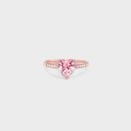 Heart Zircon 925 Sterling Silver Ring - Tredona LLC