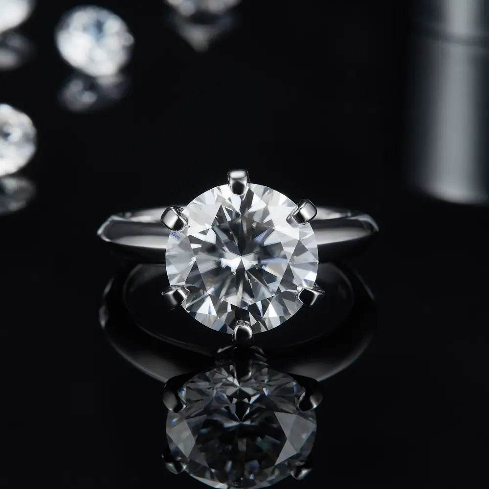5 Carat Moissanite 925 Sterling Silver Ring - Tredona LLC