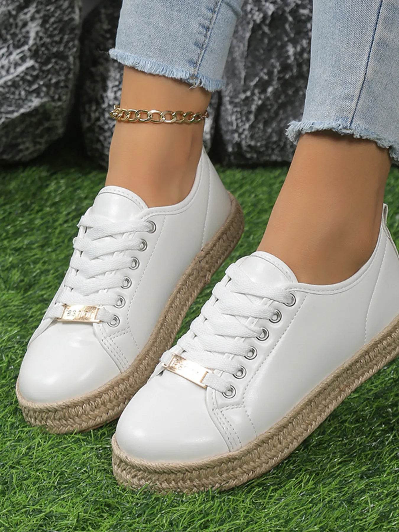 Round Toe Platform Sneakers - Tredona LLC