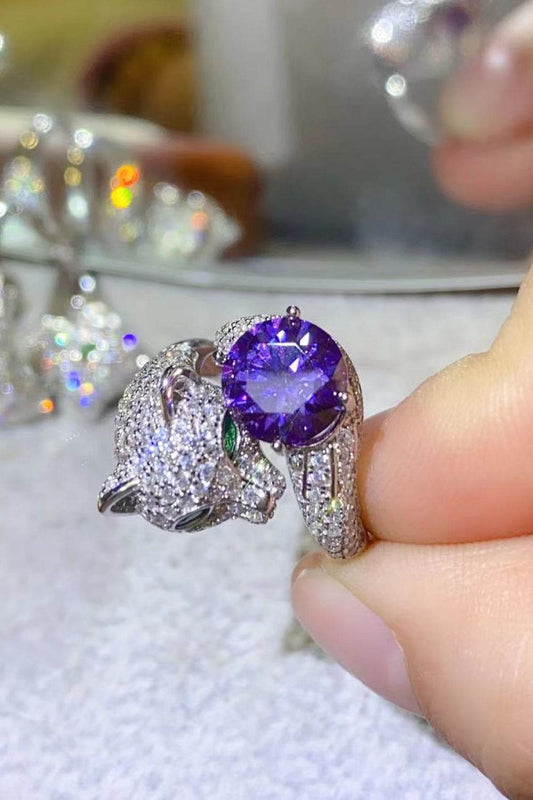 2 Carat Moissanite Adjustable Animal Bypass Ring - Tredona LLC