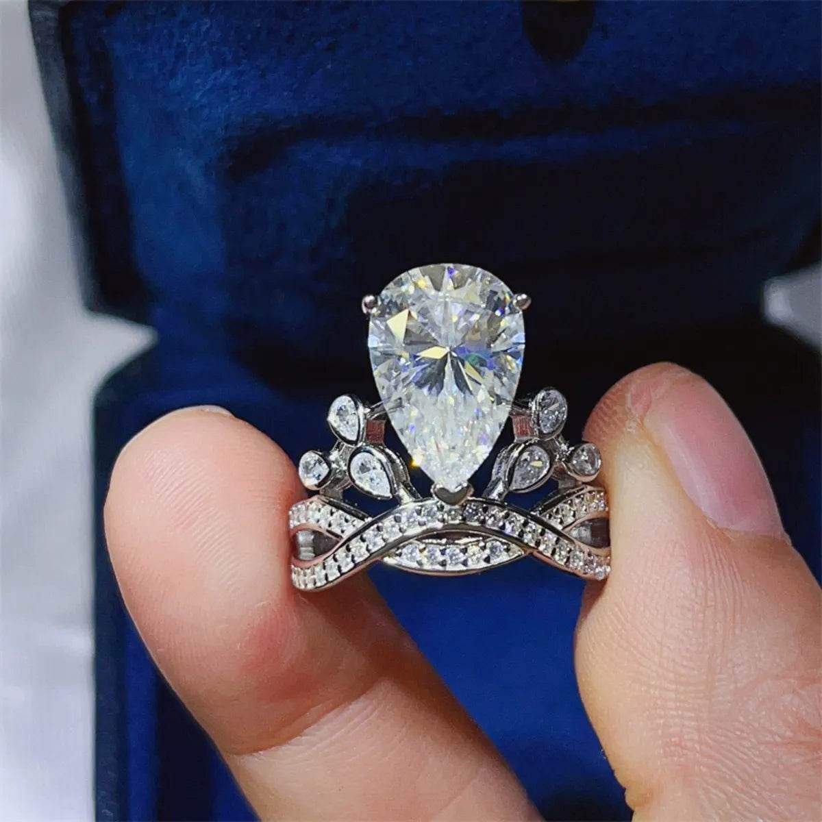 5 Carat Moissanite 925 Sterling Silver Ring - Tredona LLC