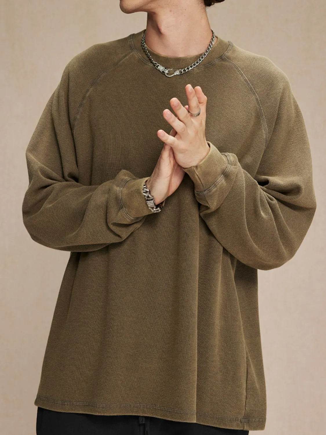 Men's Round Neck Long Sleeve T-Shirt - Tredona LLC