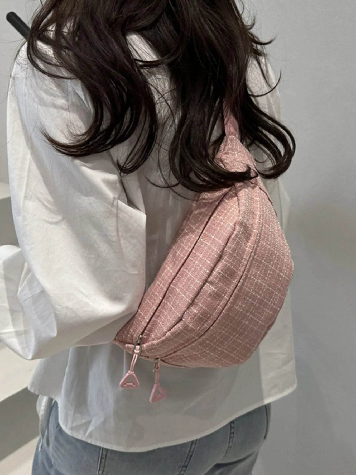 Plaid Pattern Crossbody Bag - Tredona LLC