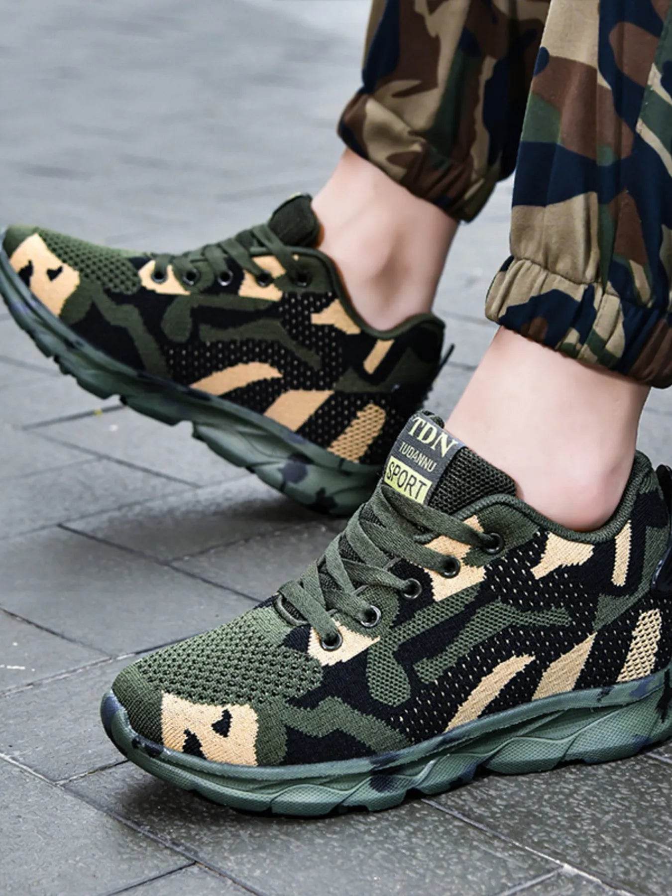 Camouflage Mesh Athletic Sneakers - Tredona LLC