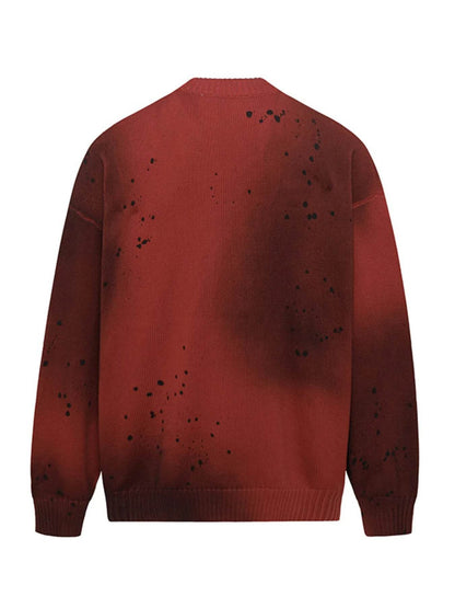 Men's Letter Round Neck Long Sleeve Sweater - Tredona LLC