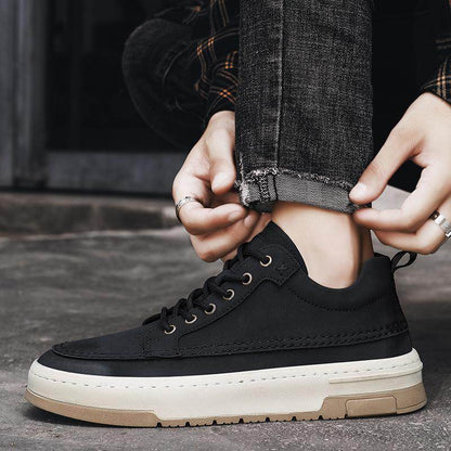 First Layer Cowhide Comfortable Fashion Men's Casual Shoes Sneaker - Tredona LLC