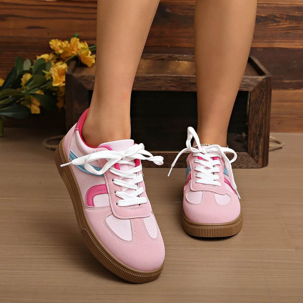 Lace Up Platform Sneakers - Tredona LLC
