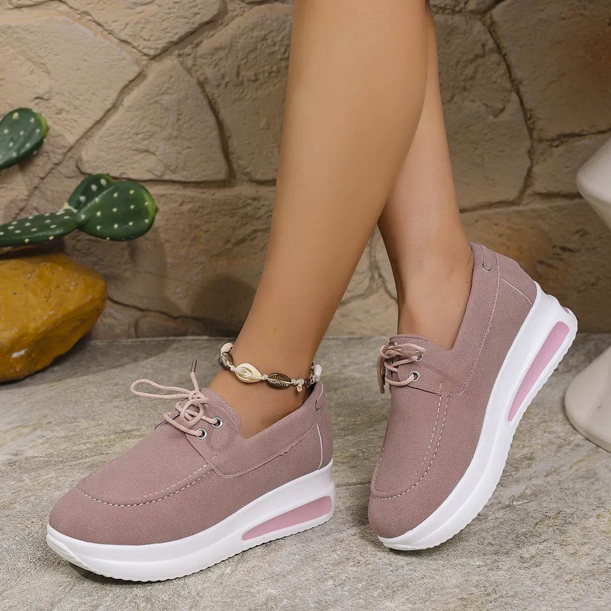 Round Toe Platform Sneakers - Tredona LLC