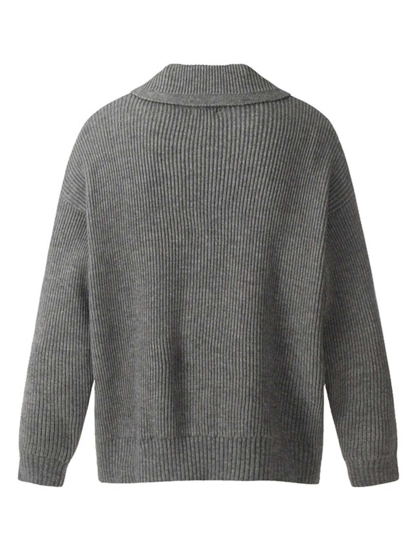 Men's Button Up Ribbed Cardigan - Tredona LLC