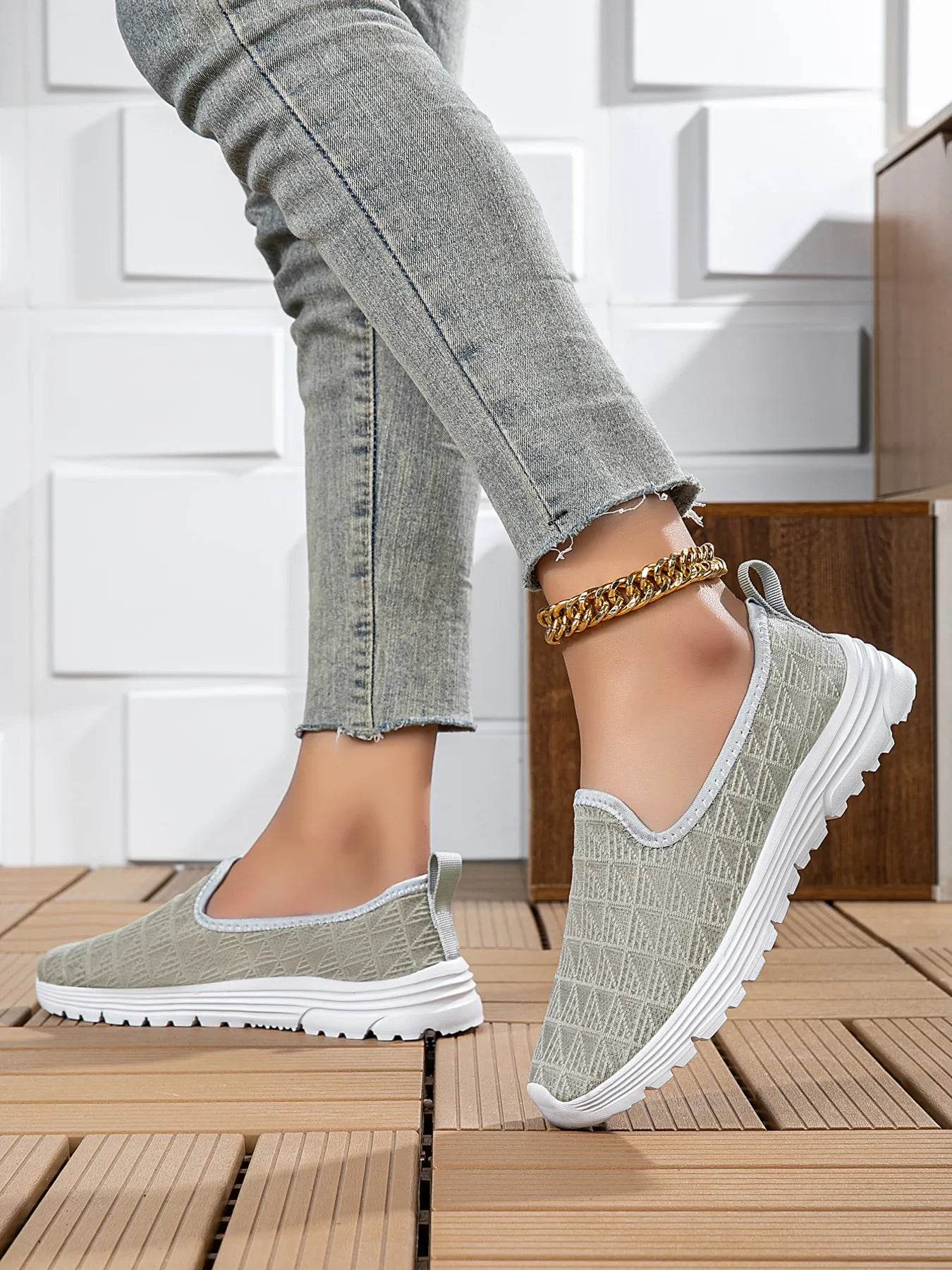 Breathable Mesh Slip-On Sneakers - Tredona LLC