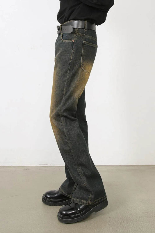Men's Washed Bootcut Jeans - Tredona LLC